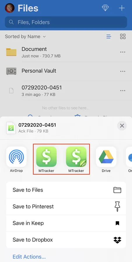 MTracker 管理导入后的账单文件